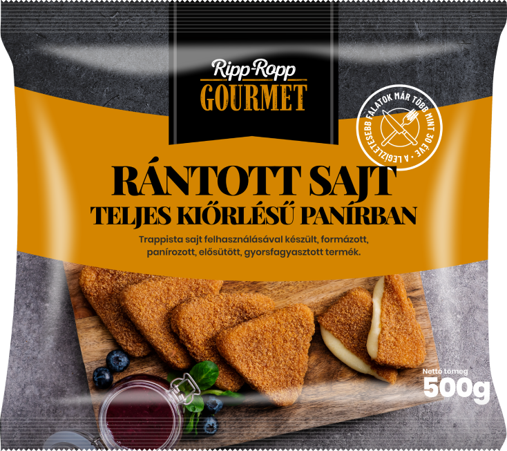 Ripp-Ropp Gourmet Rántott Sajt Teljes Kiőrlésű Panírban